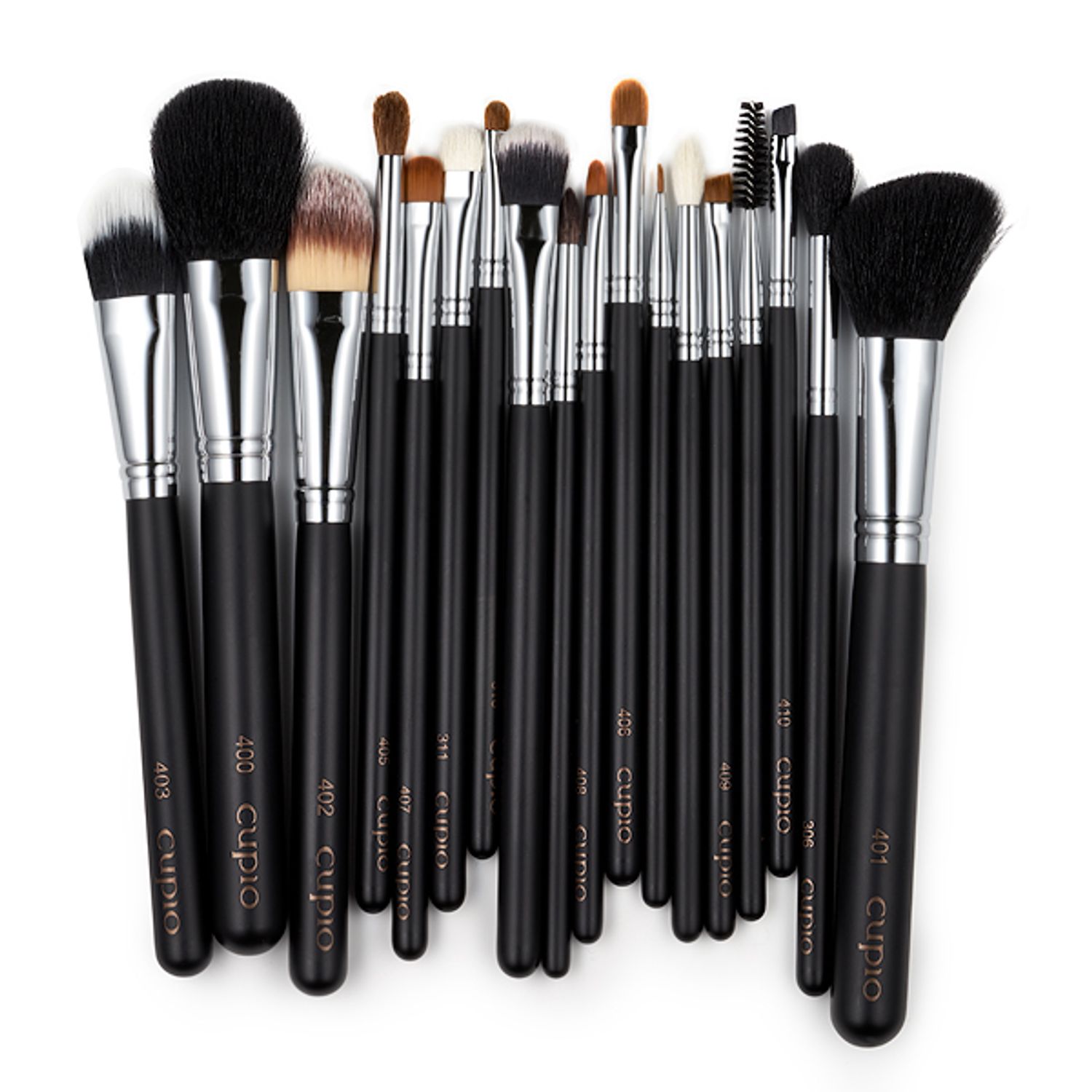 Set 18 pensule profesionale Cupio Make-Up PRO fotografia produsului View 3 L