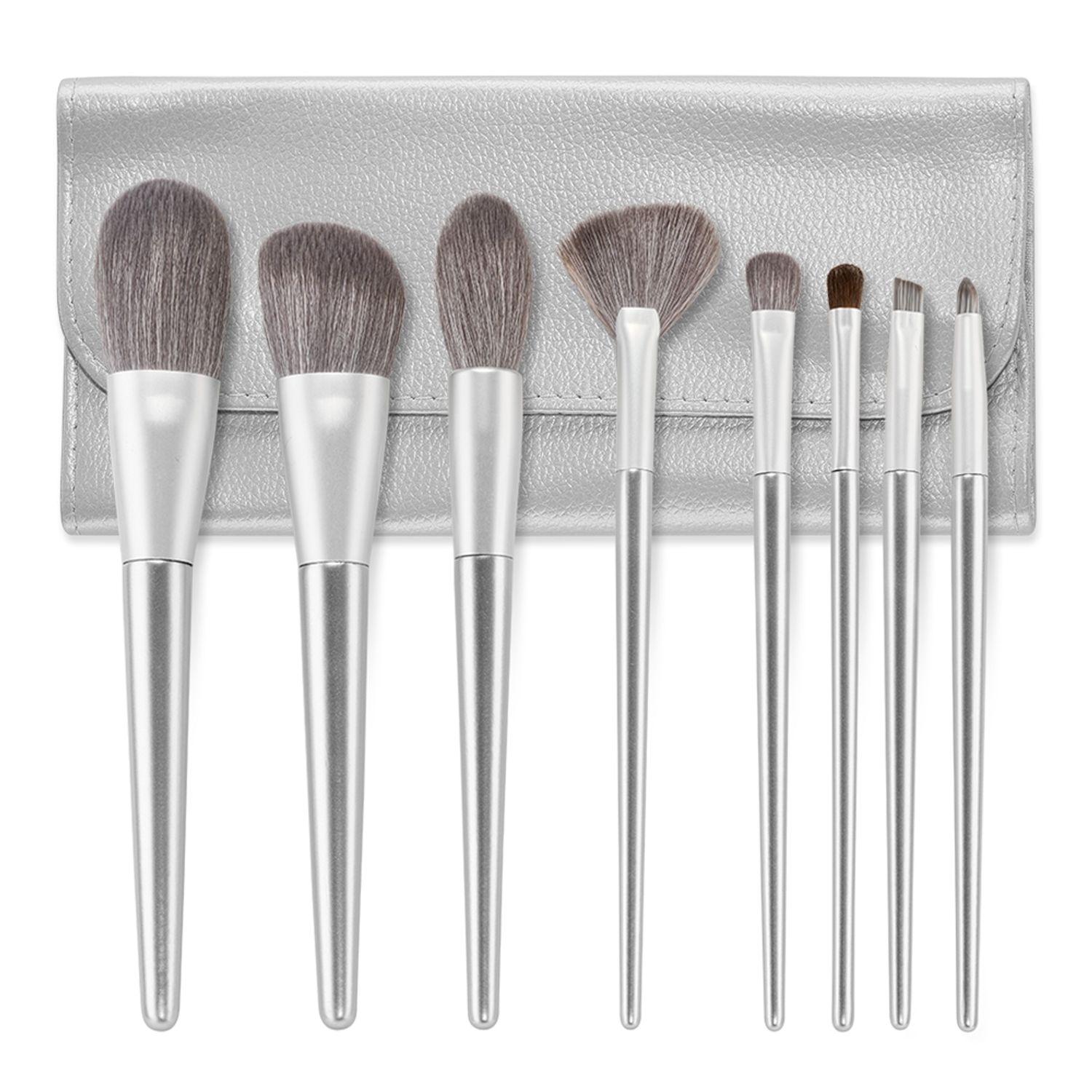 Pensule make-up Silver Beauty set 8 fotografia produsului