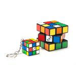 Set 2 jucarii Cub Rubik's 3x3 si mini cub cu breloc fotografia produsului View 2 S