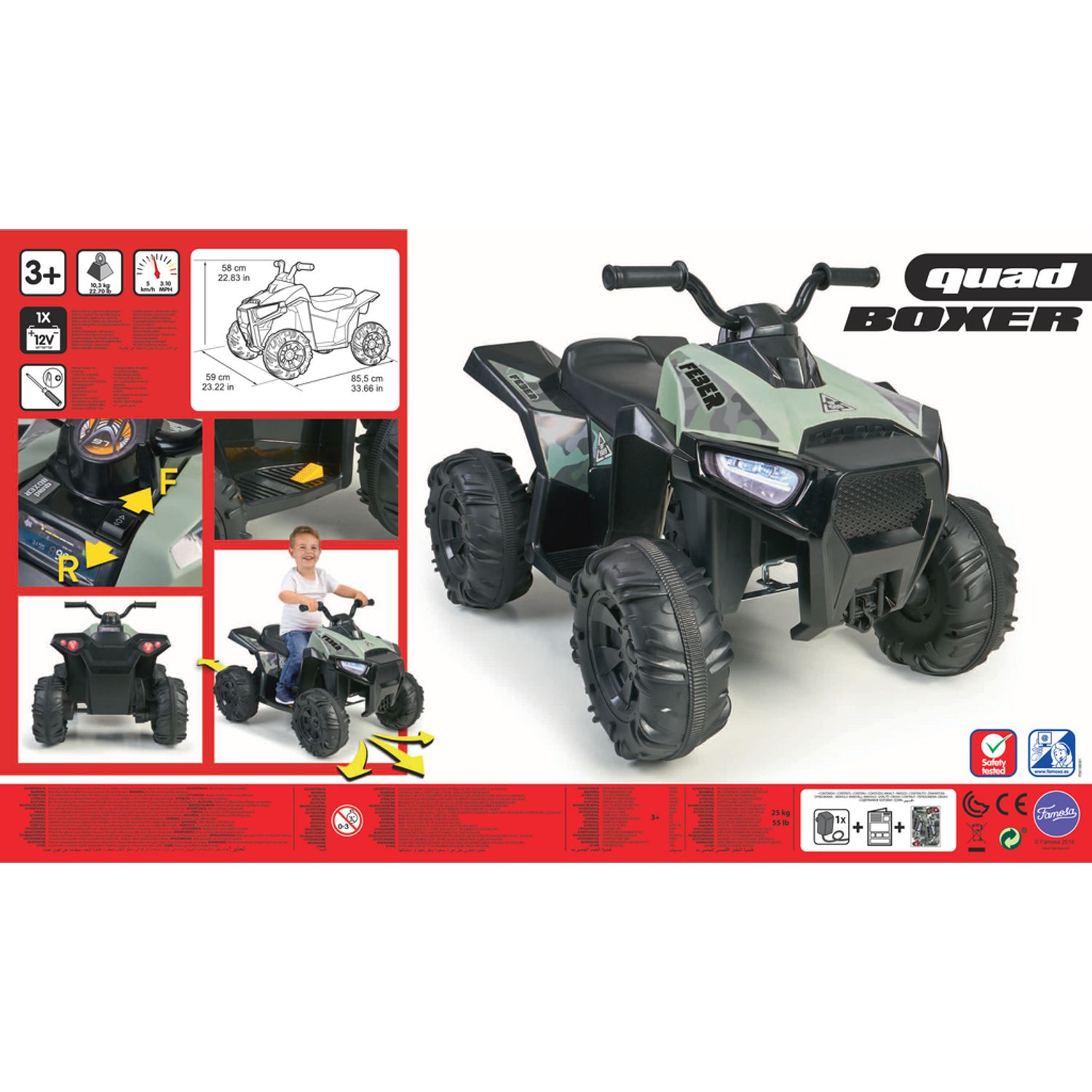 Quad Feber, electric, pentru copii, 12541 fotografia produsului View 8 L