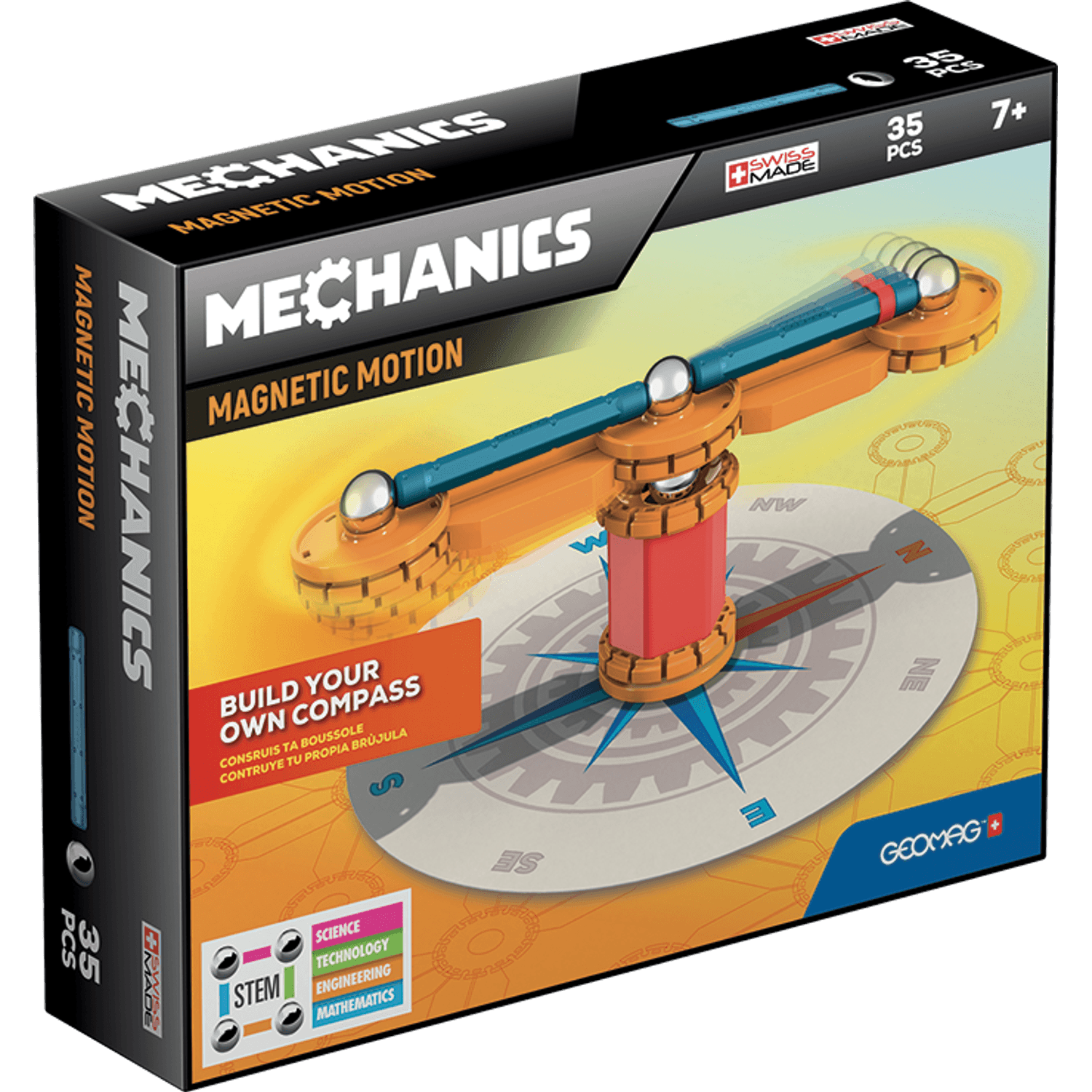 Set de constructie Geomag Mechanics Magnetic motion, 35 piese fotografia produsului