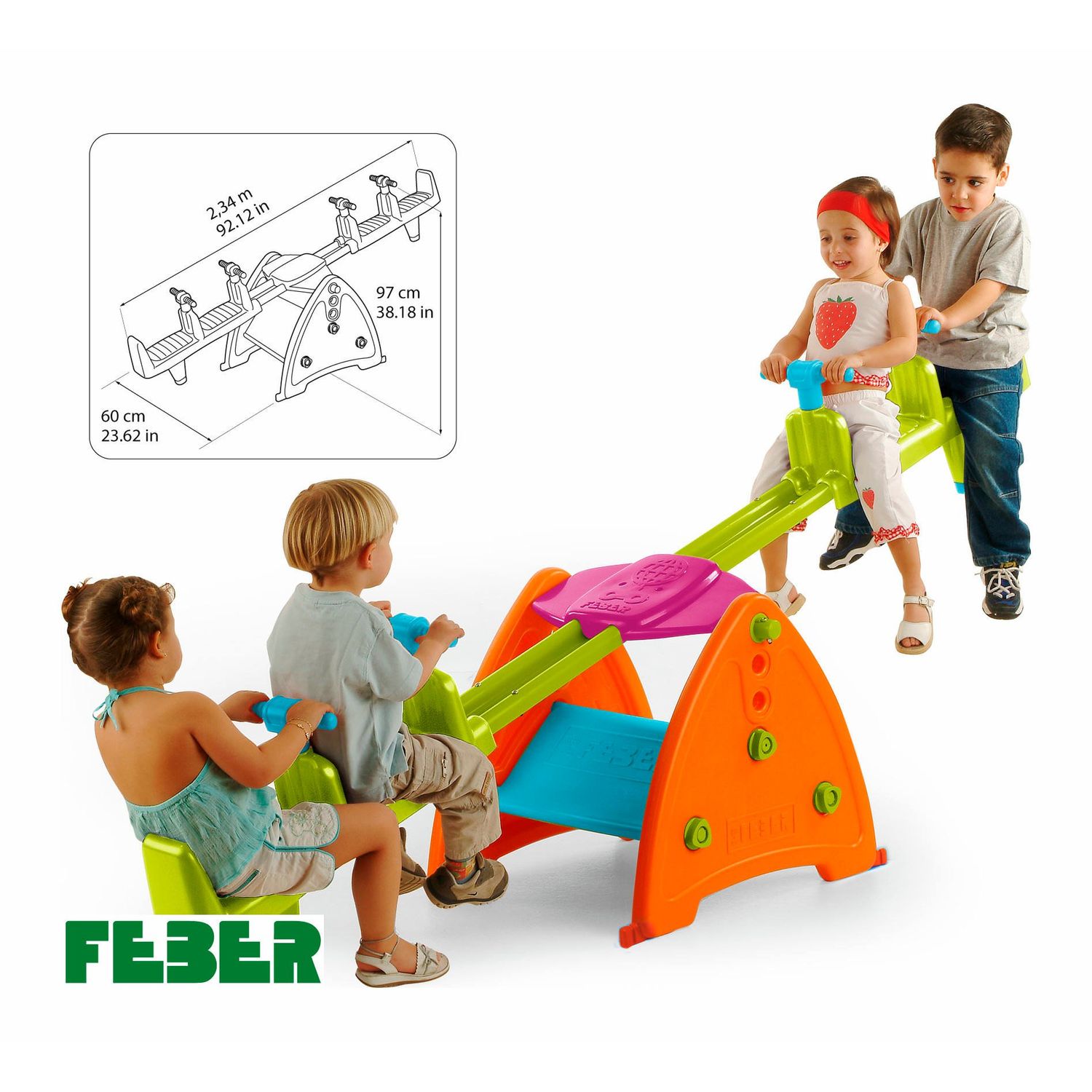 Balansoar dublu Feber pentru 4 copii, 10240 fotografia produsului View 3 L