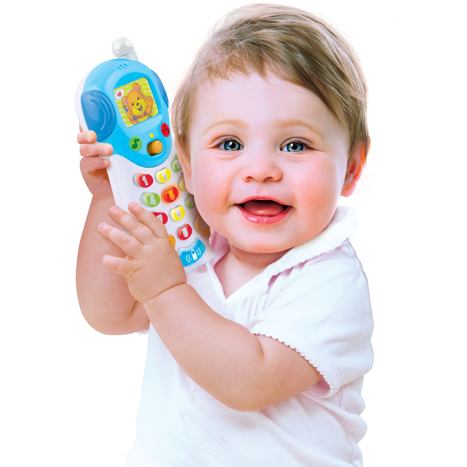 Telefon pentru bebelusi Winfun, cu lumini si melodii preprogramate, WF 0619 fotografia produsului