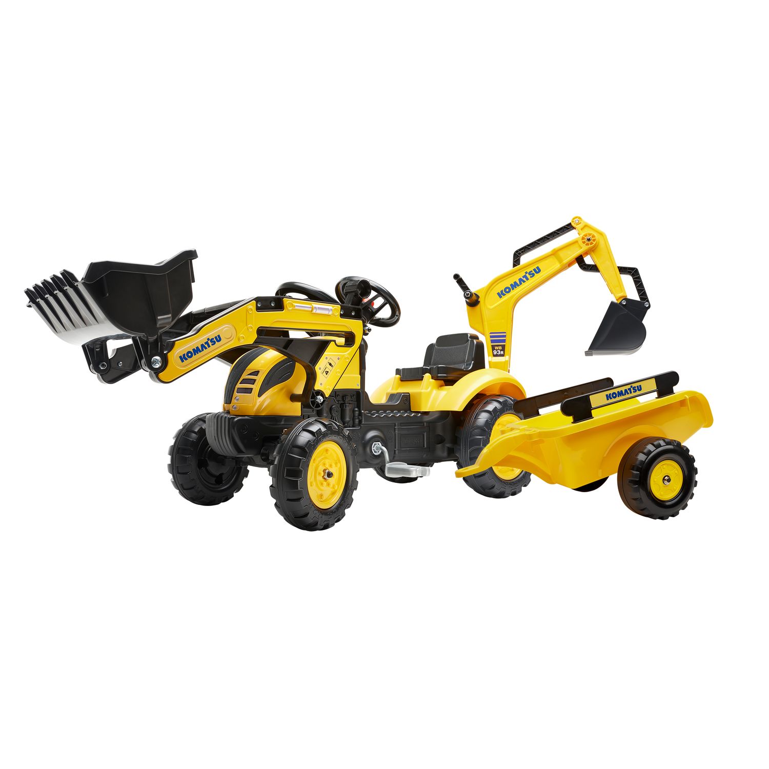 Tractor Komatsu Falk cu excavator si trailer fotografia produsului