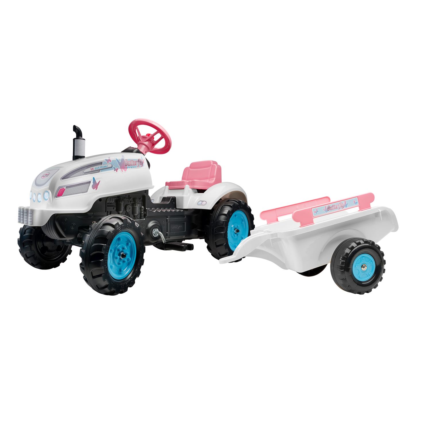 Tractor Falk roz pentru fetite fotografia produsului