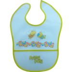 Baveta transparenta imprimata Primii Pasi, cu buzunar, Galben fotografia produsului