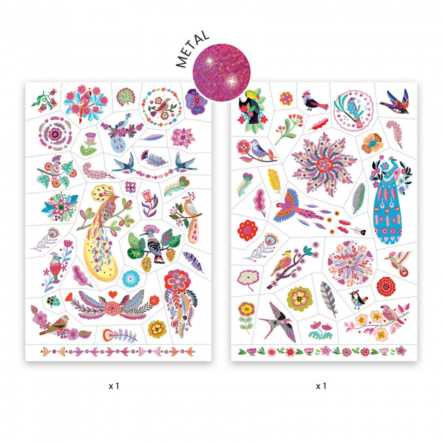 Tatuaje Djeco Pasari multicolore fotografia produsului View 3 L