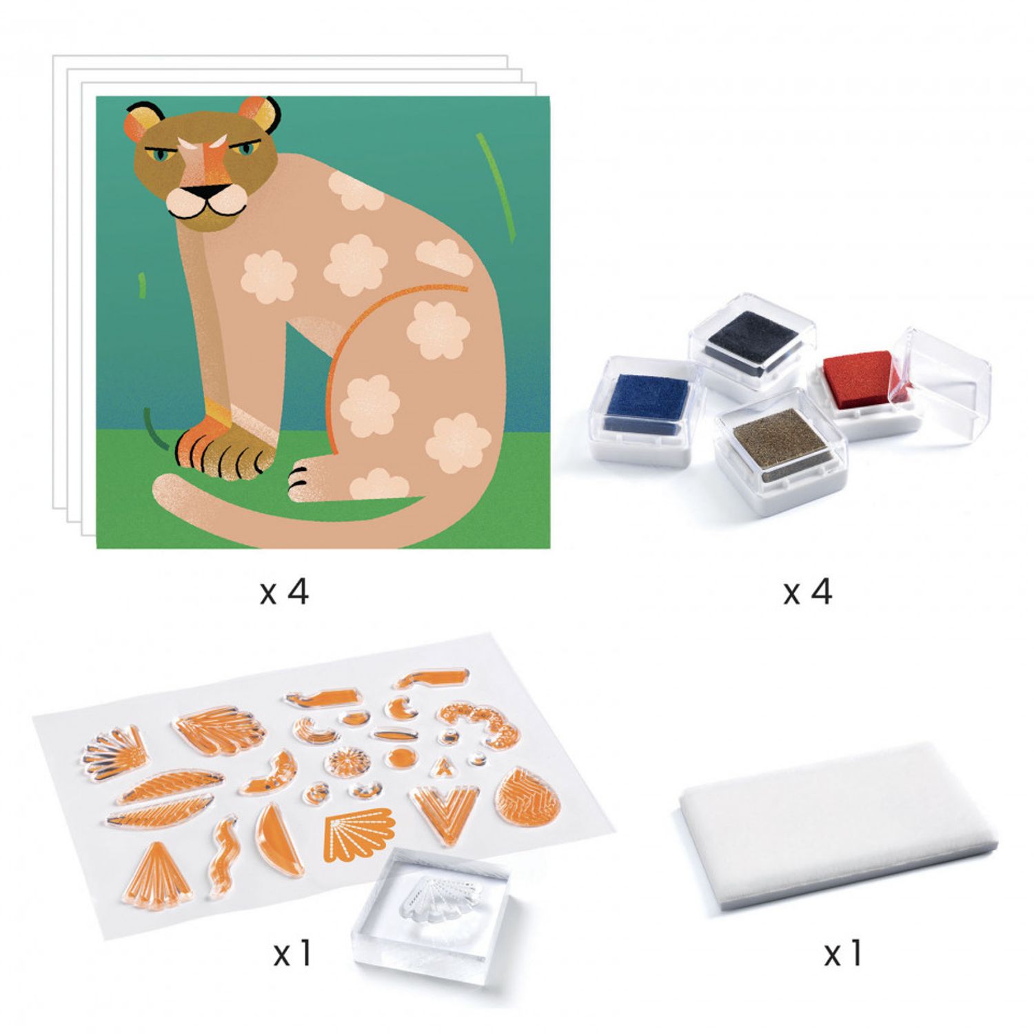 Joc cu stampile Djeco, Animale fotografia produsului View 2 L