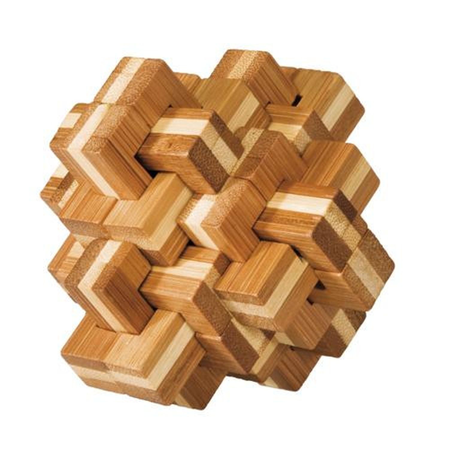Joc logic IQ din lemn bambus Ananas 3D fotografia produsului