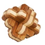 Joc logic IQ din lemn bambus 3D Round Knot fotografia produsului