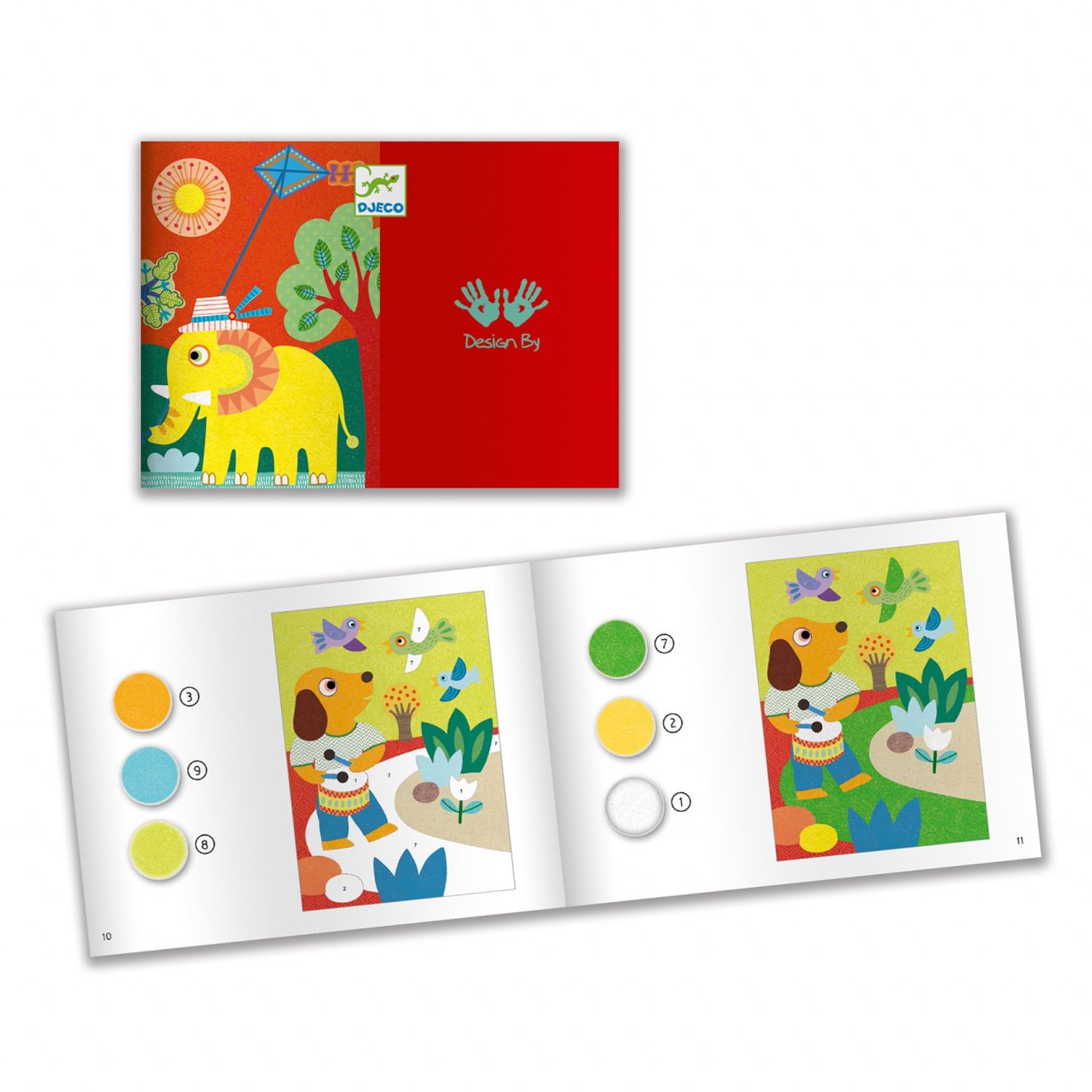 Nisip colorat Djeco Animale pentru copii fotografia produsului View 5 L