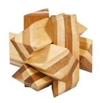 Joc logic IQ din lemn bambus Angular Knot fotografia produsului