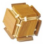 Joc logic IQ din lemn bambus 3D Magic box fotografia produsului