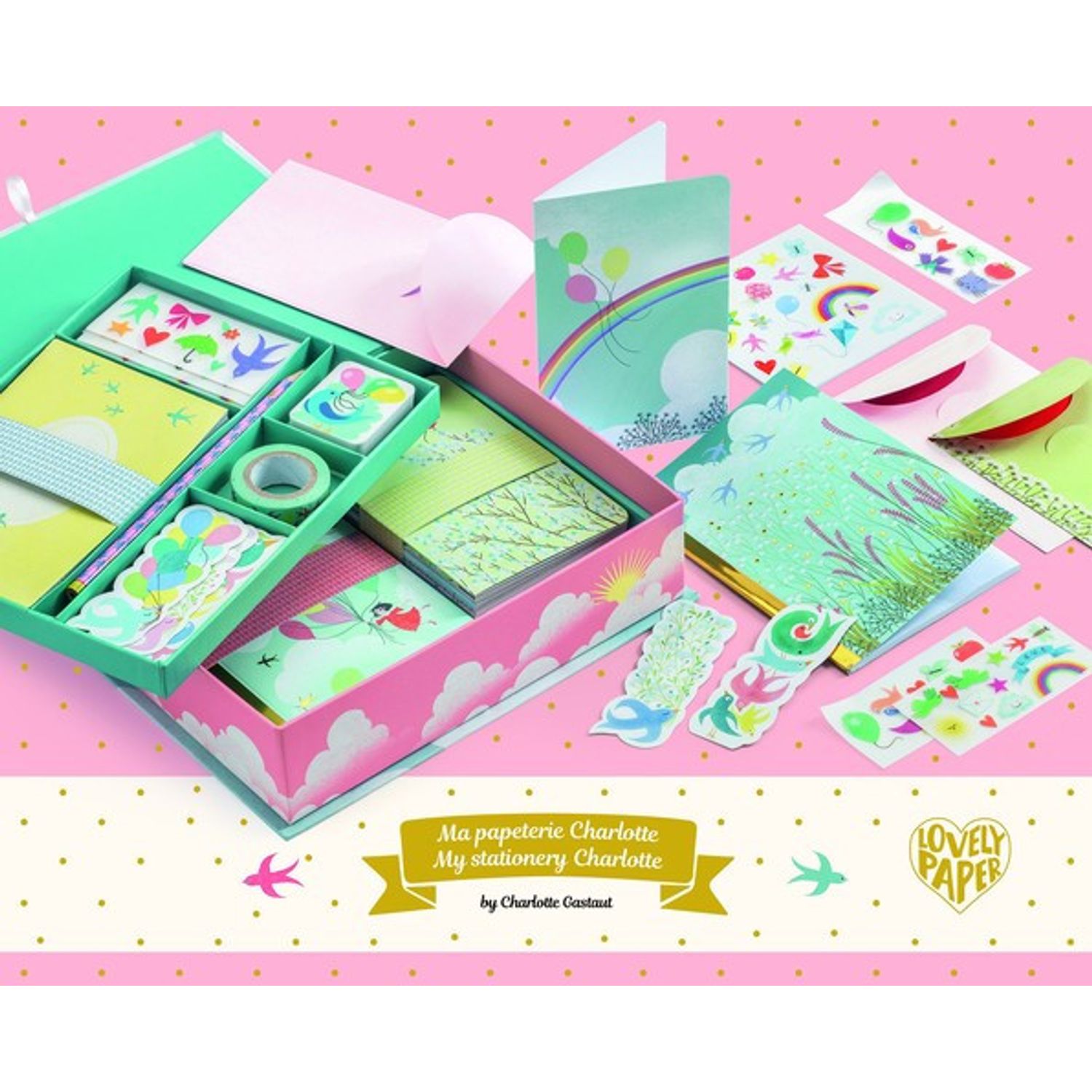 Set papetarie Djeco, Charlotte fotografia produsului View 2 L
