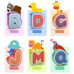 Puzzle din lemn - Litere si animalute fotografia produsului