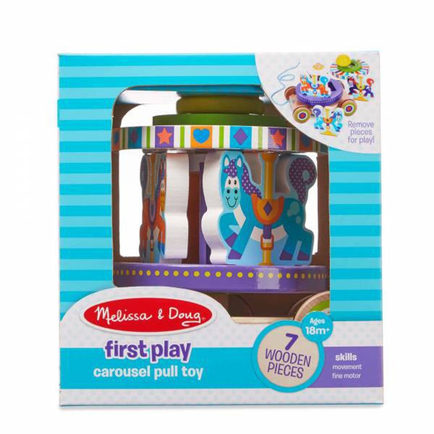 Jucarie de tras carusel Melissa and Doug fotografia produsului View 3 L