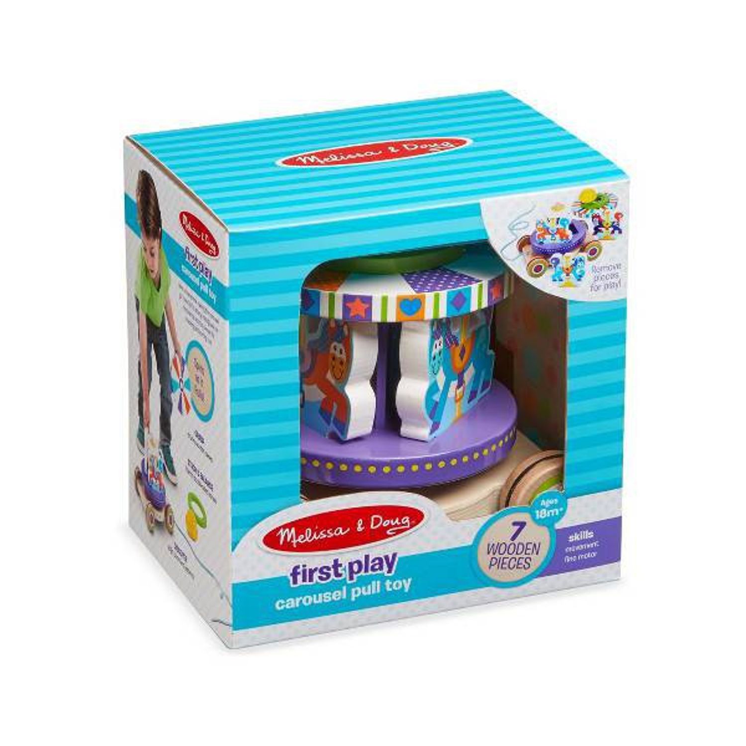 Jucarie de tras carusel Melissa and Doug fotografia produsului View 4 L
