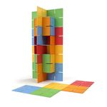 Joc de constructie Patrate DADO Original - Fat Brain Toys fotografia produsului