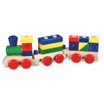 Trenulet din lemn de stivuit Melissa and Doug fotografia produsului
