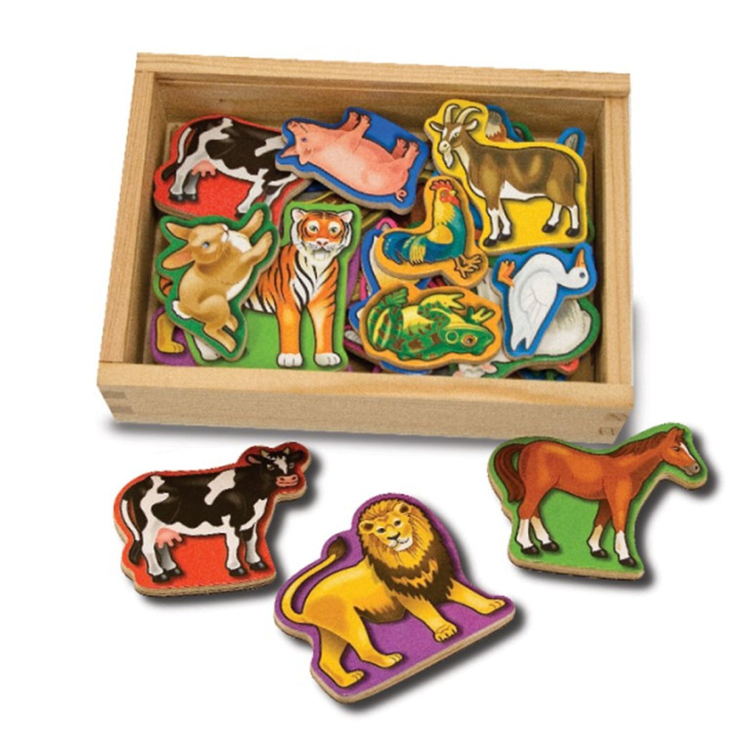 Animale de lemn cu magneti Melissa and Doug fotografia produsului