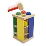 Turnul din lemn cu ciocan si bile Melissa and Doug fotografia produsului