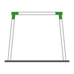 Coltar Universal forma patrata, unghi oblic Verde fotografia produsului View 2 S