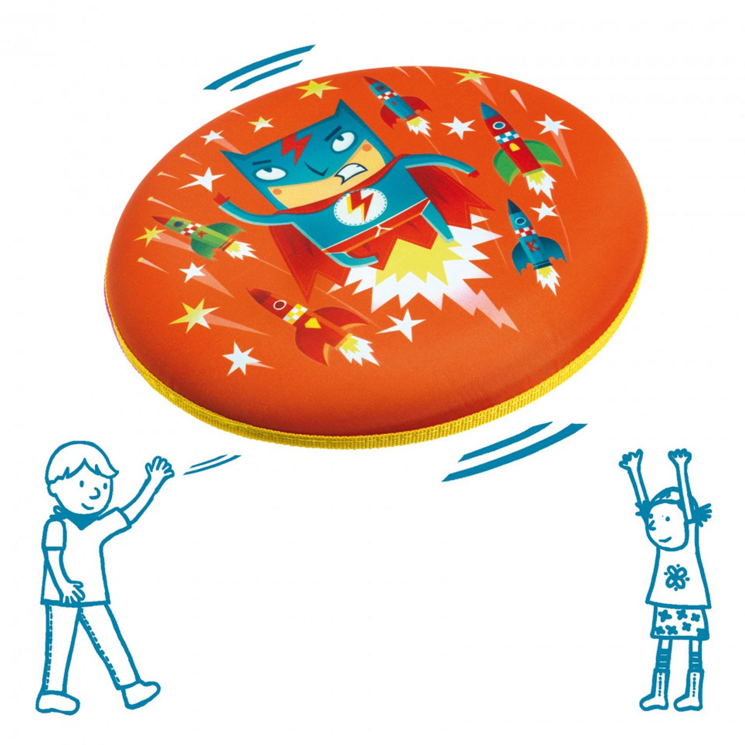Disc frisbee Djeco, Erou in zbor fotografia produsului View 4 L
