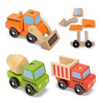 Vehicule utilitare pentru constructii din lemn Melissa and Doug fotografia produsului