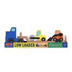 Camion transportor cu platforma cu utilaje de constructii Melissa and Doug fotografia produsului View 2 S