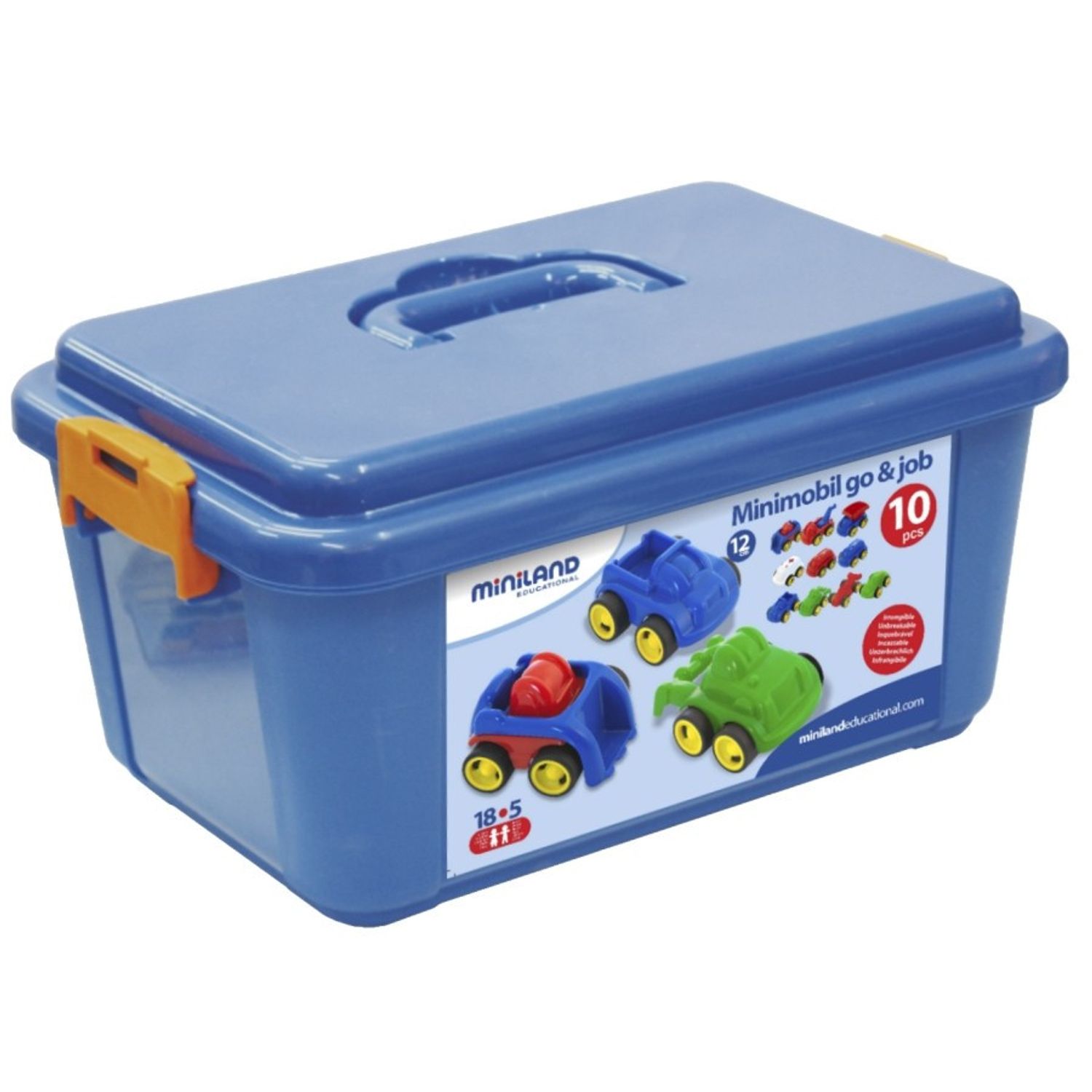 Minimobil 12 cm Set 10 masinute - Miniland fotografia produsului