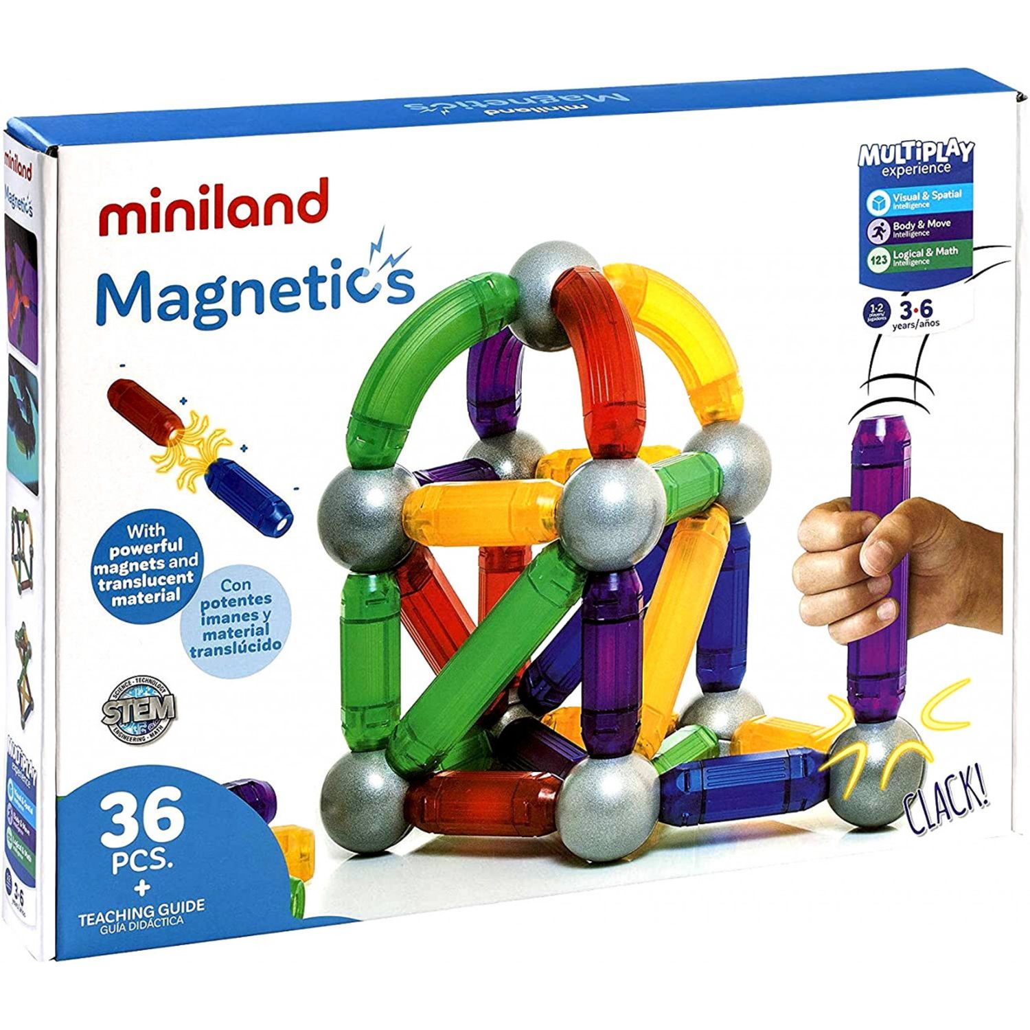 Joc de constructie magnetic Miniland fotografia produsului View 3 L