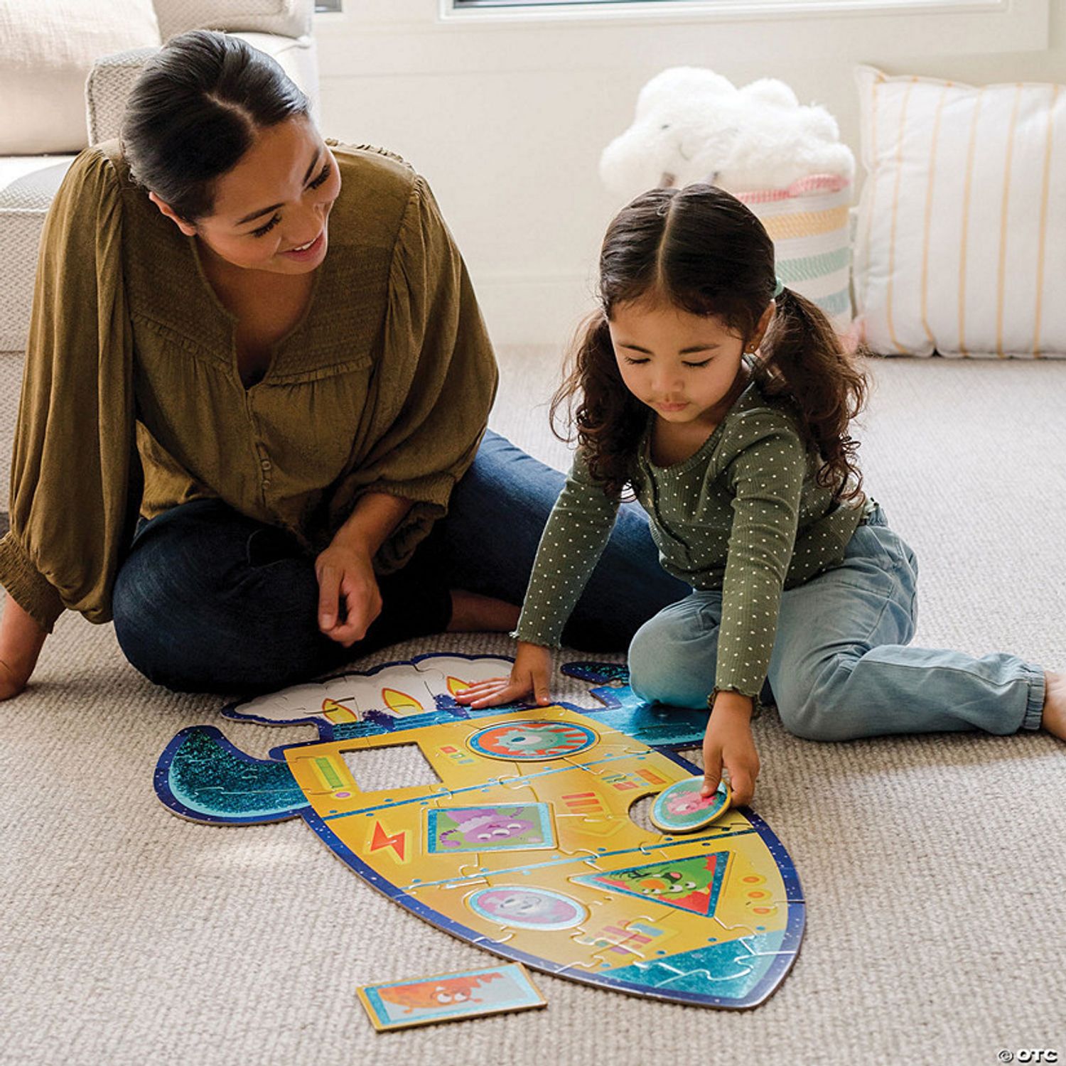 Puzzle de podea in forma de racheta Rocket Floor Puzzle fotografia produsului View 4 L