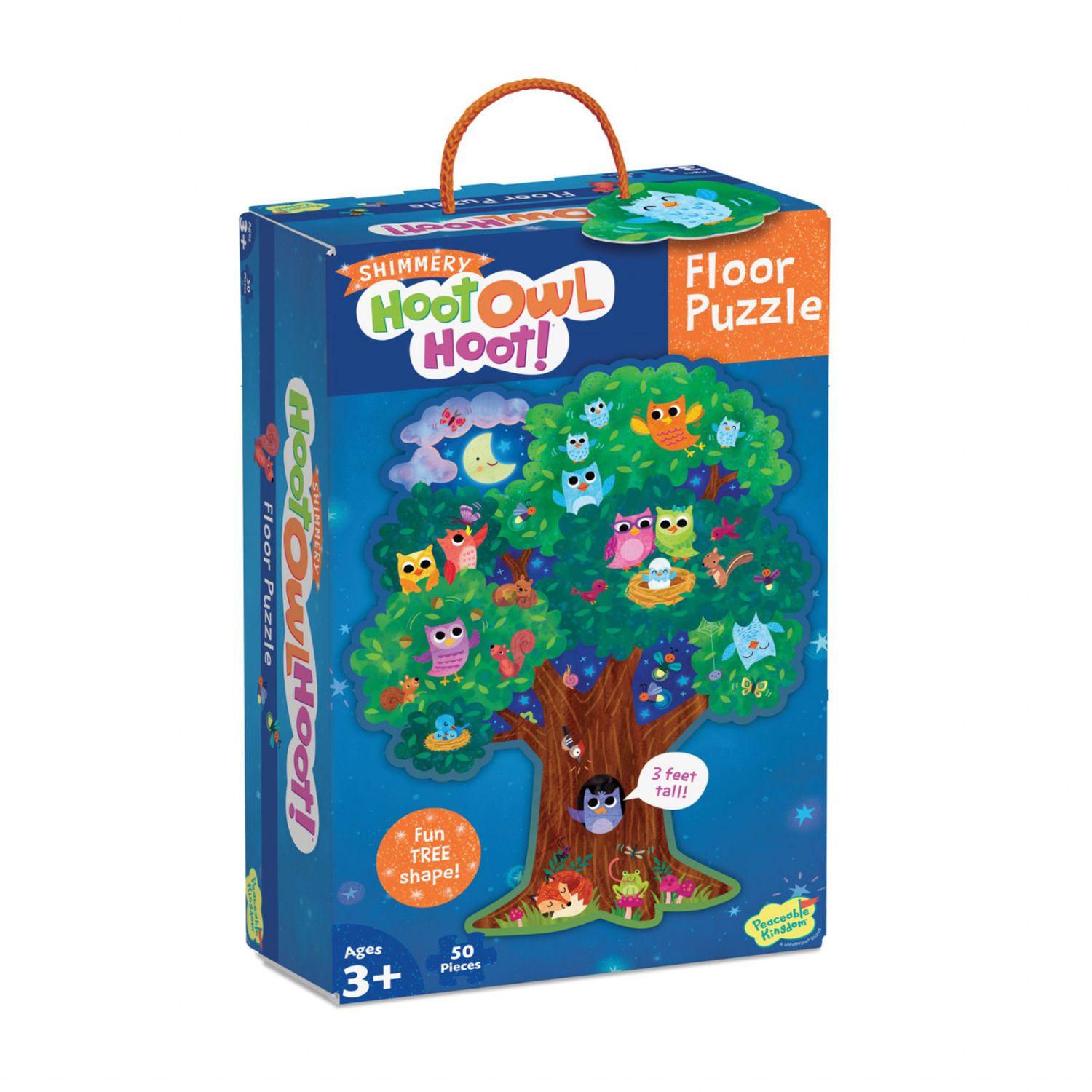 Hoot Owl Hoot, puzzle de podea in forma de copac, cu bufnite fotografia produsului View 3 L