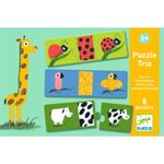 Puzzle trio Djeco animale dezbracate fotografia produsului