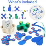 Set Clixo de construit cu magnet, Itsy pack Blue-Green 30 fotografia produsului View 2 S