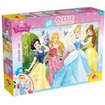 Puzzle de colorat - Printese Disney (60 piese) fotografia produsului View 3 S