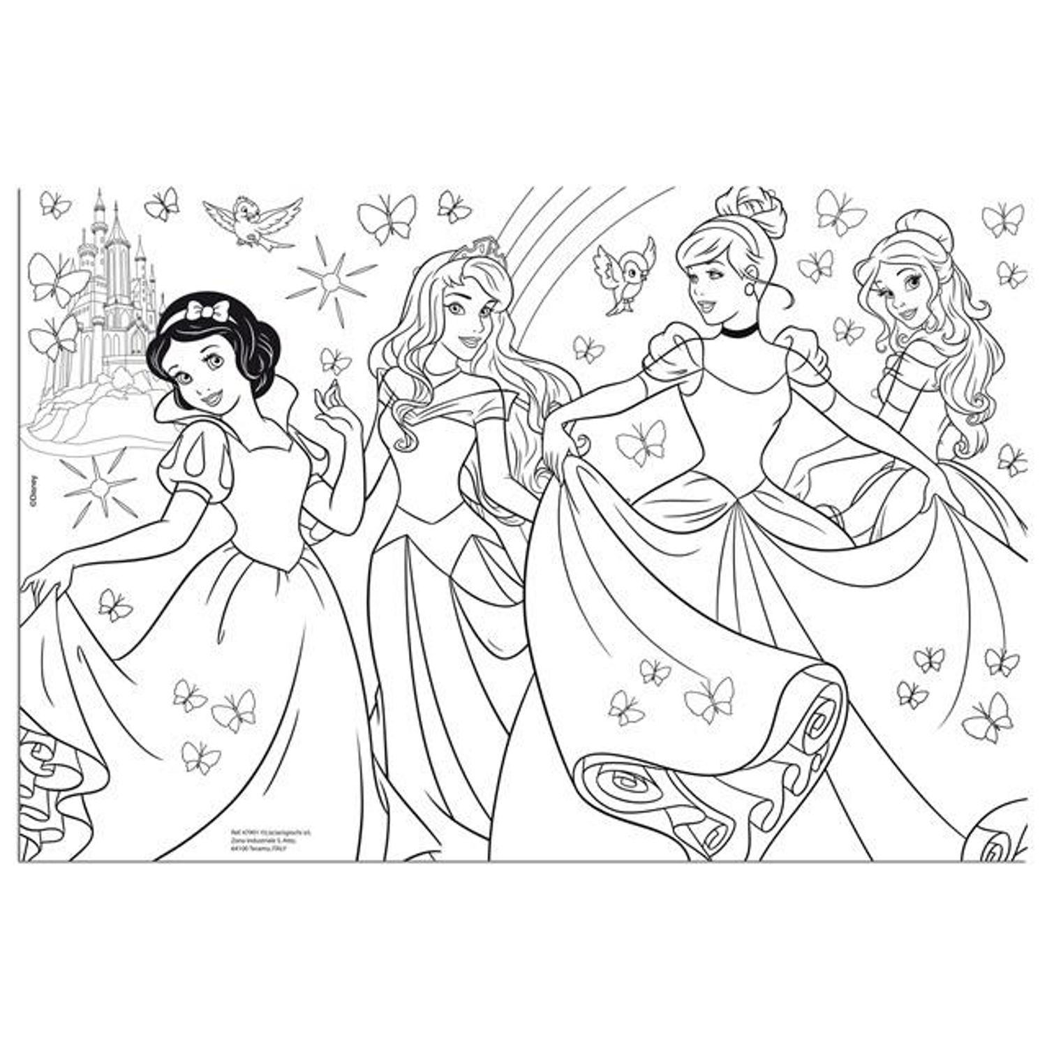 Puzzle de colorat - Printese Disney (60 piese) fotografia produsului