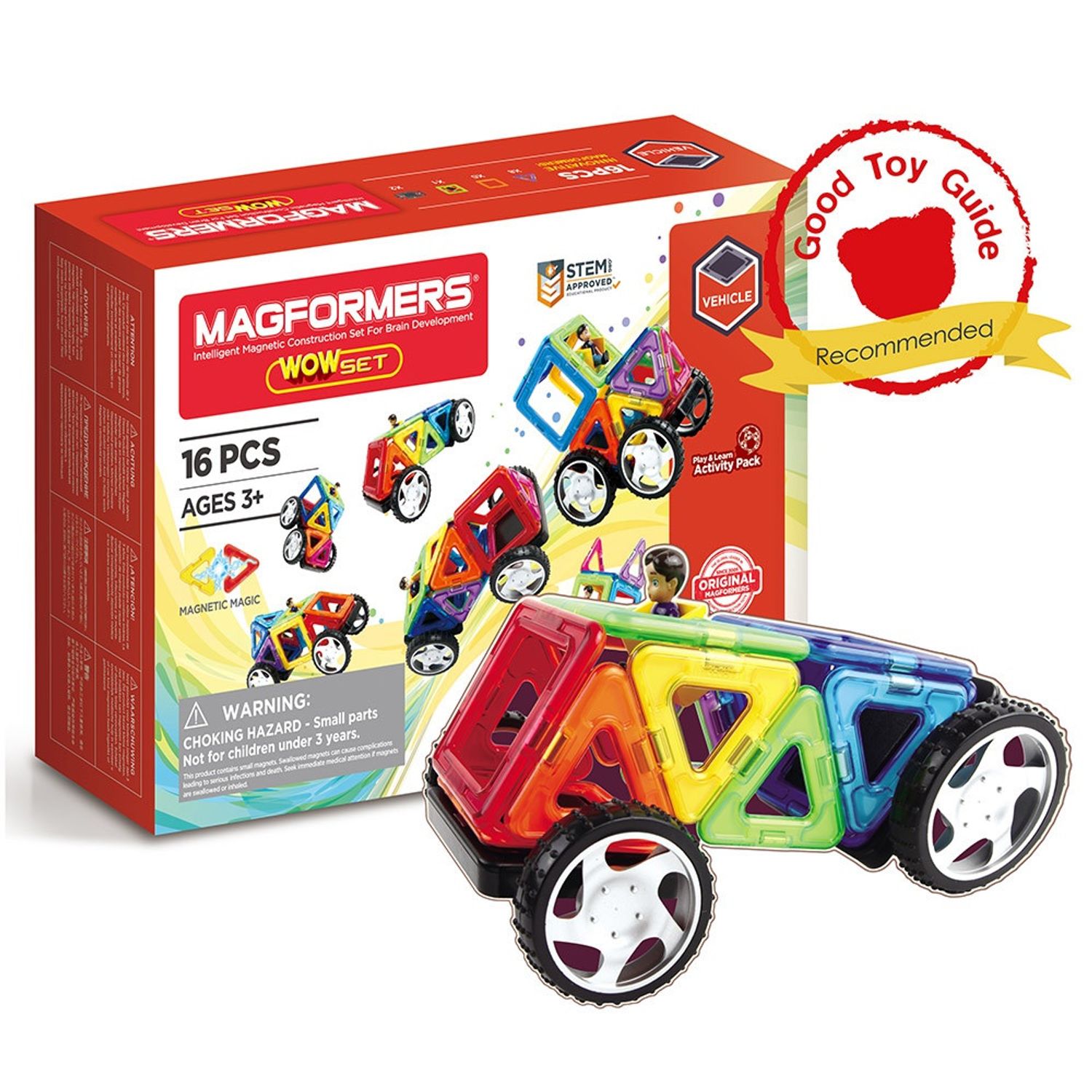 Set magnetic de construit- Magformers Wow 16 piese fotografia produsului View 7 L