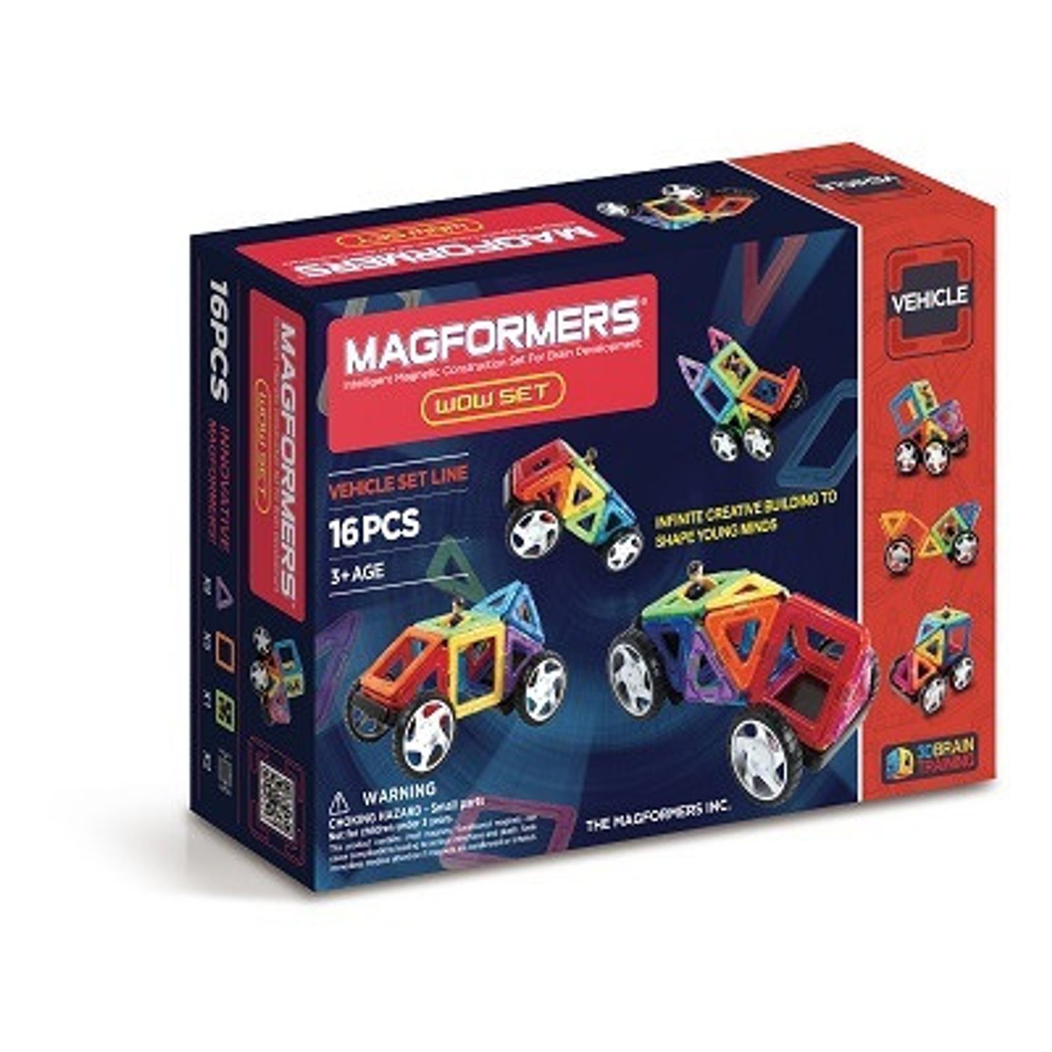 Set magnetic de construit- Magformers Wow 16 piese fotografia produsului View 5 L