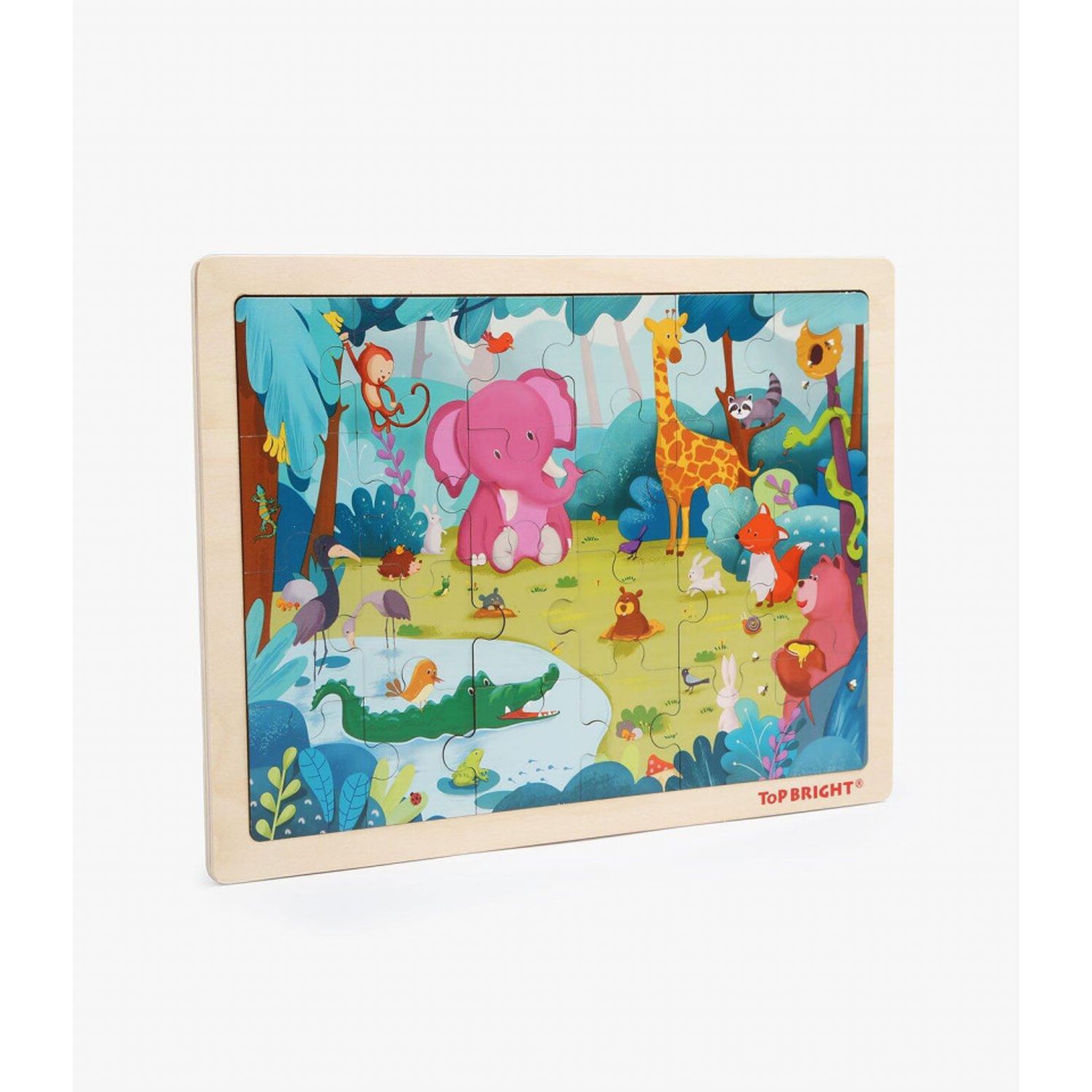 Puzzle din lemn - Animalute jucause fotografia produsului