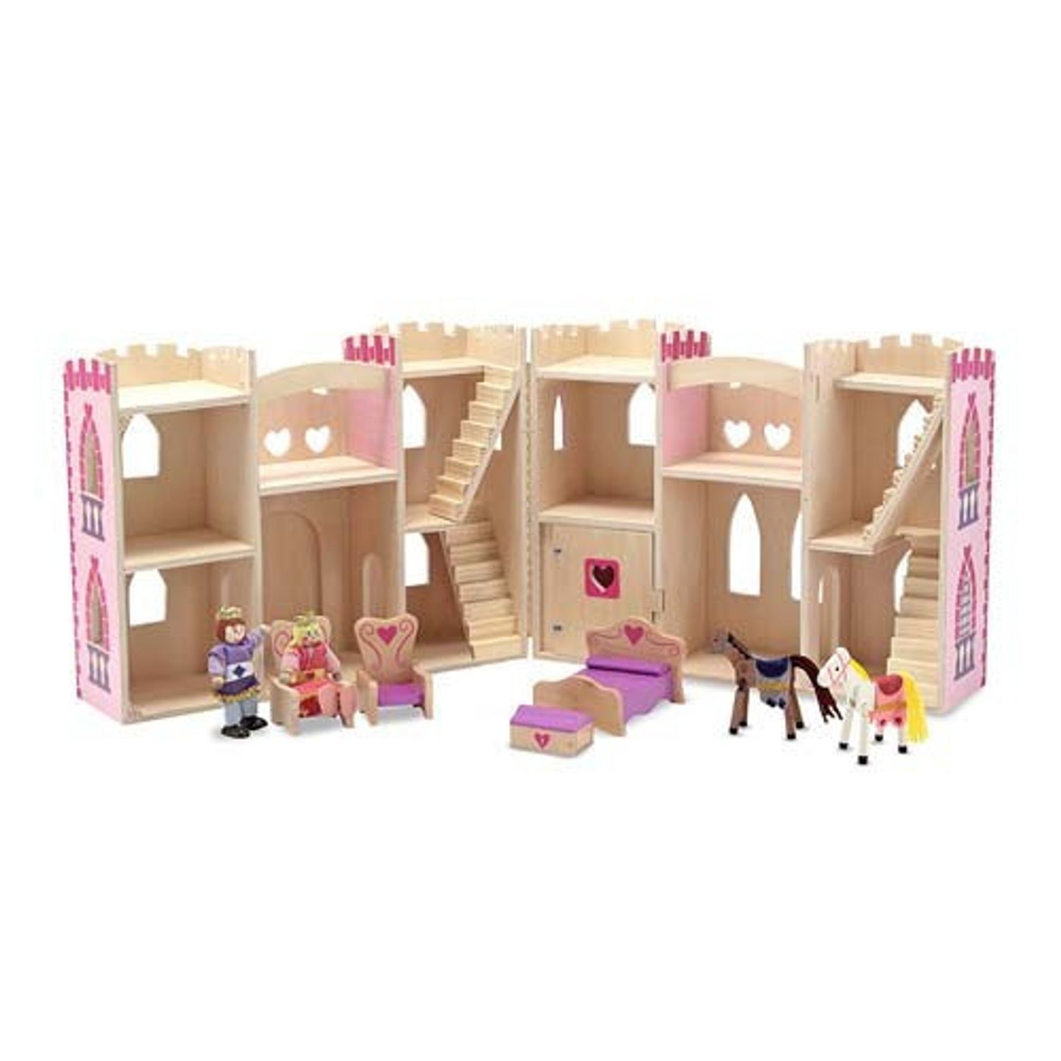 Melissa and Doug - Castel din lemn pliabil fotografia produsului View 2 L