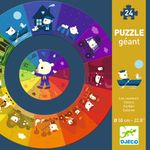 Puzzle circular Djeco, culori fotografia produsului