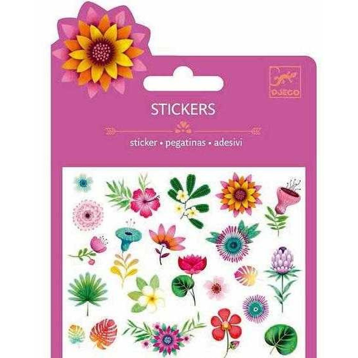 Set abtibilduri Djeco, flori cu sclipici fotografia produsului