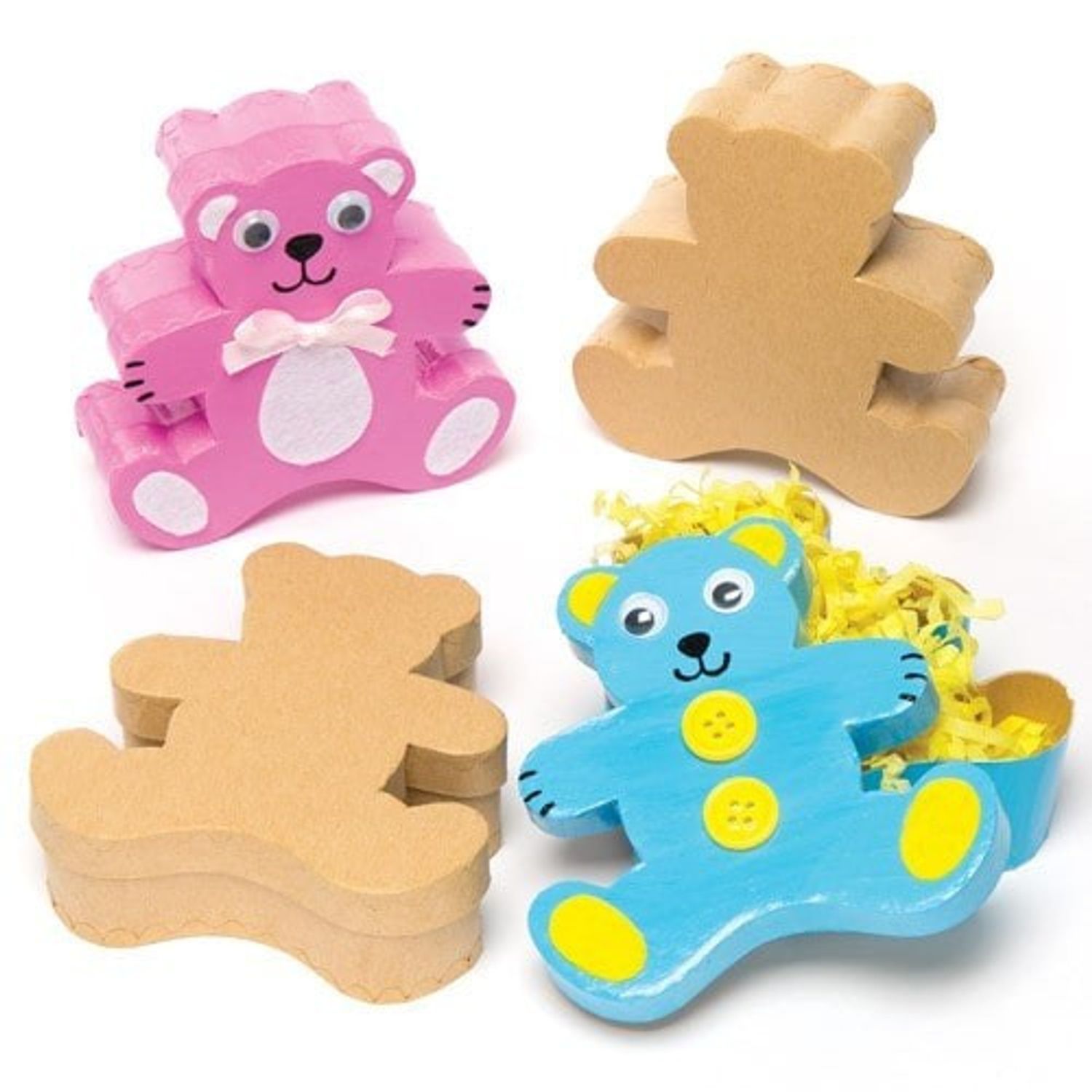 Set 4 cutiute din carton de decorat Ursuleti fotografia produsului