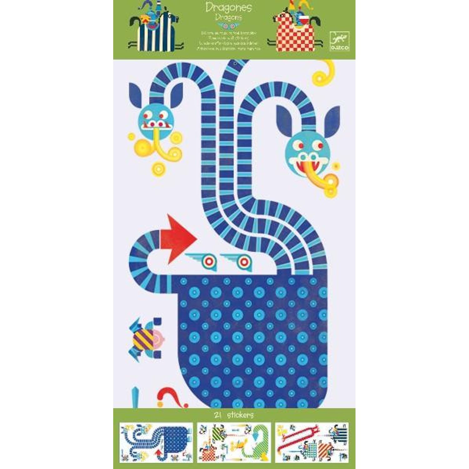 Abtibilduri de perete Djeco, Dragoni fotografia produsului