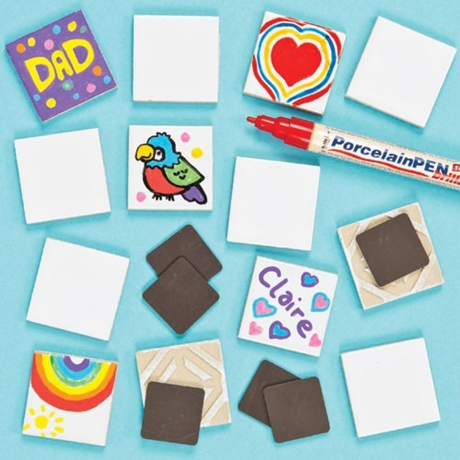 Placute cu magnet din ceramica - Baker Ross fotografia produsului