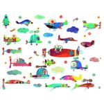 Abtibilduri de perete vehicule 3D Djeco fotografia produsului