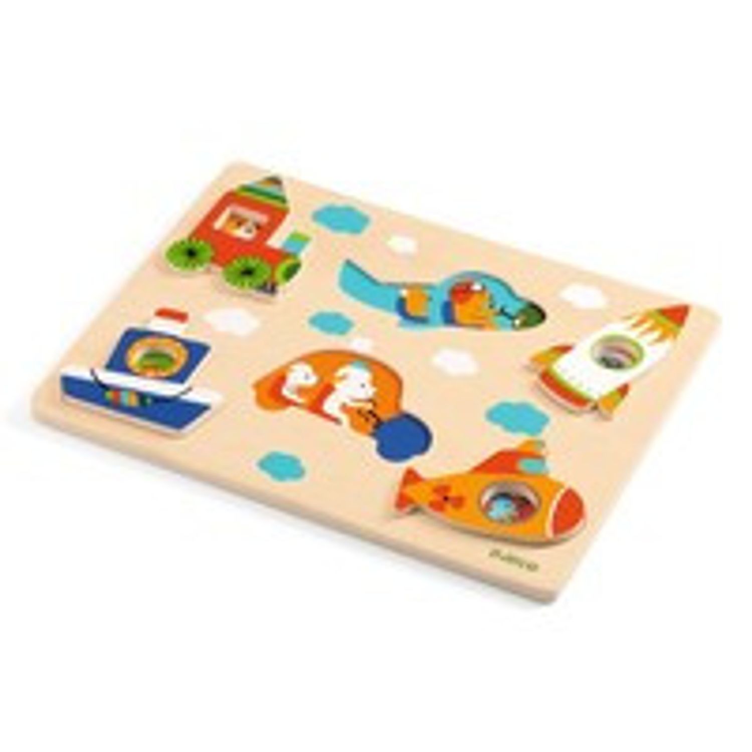 Puzzle Djeco, Vehicule cu surprize fotografia produsului View 4 L