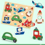 Puzzle Djeco, Vehicule cu surprize fotografia produsului View 16 S