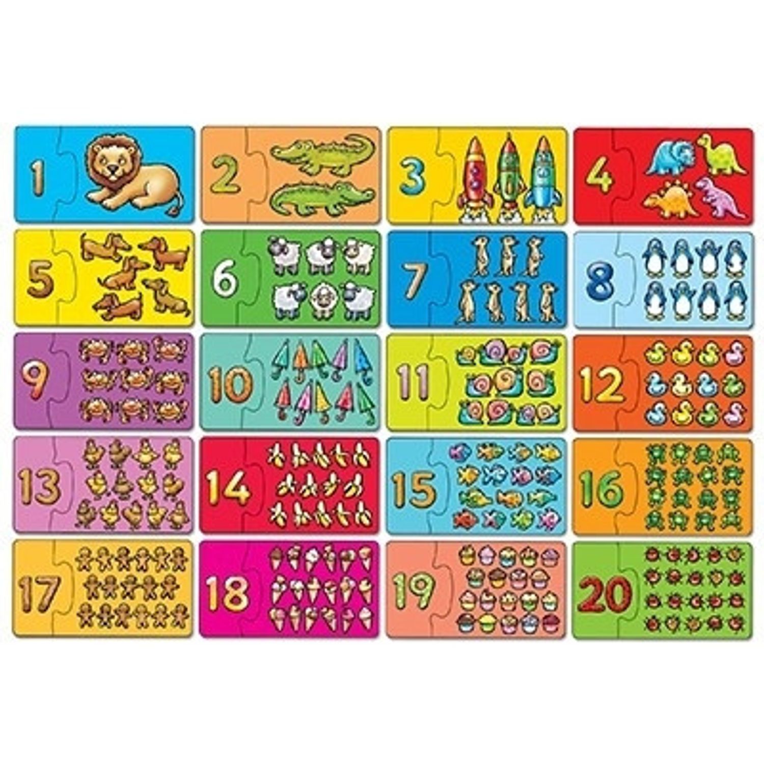 Puzzle Potriveste si numara de la 1 la 20 MATCH AND COUNT fotografia produsului View 2 L